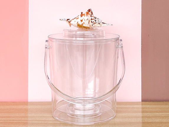Spider Shell Lucite Ice Bucket
