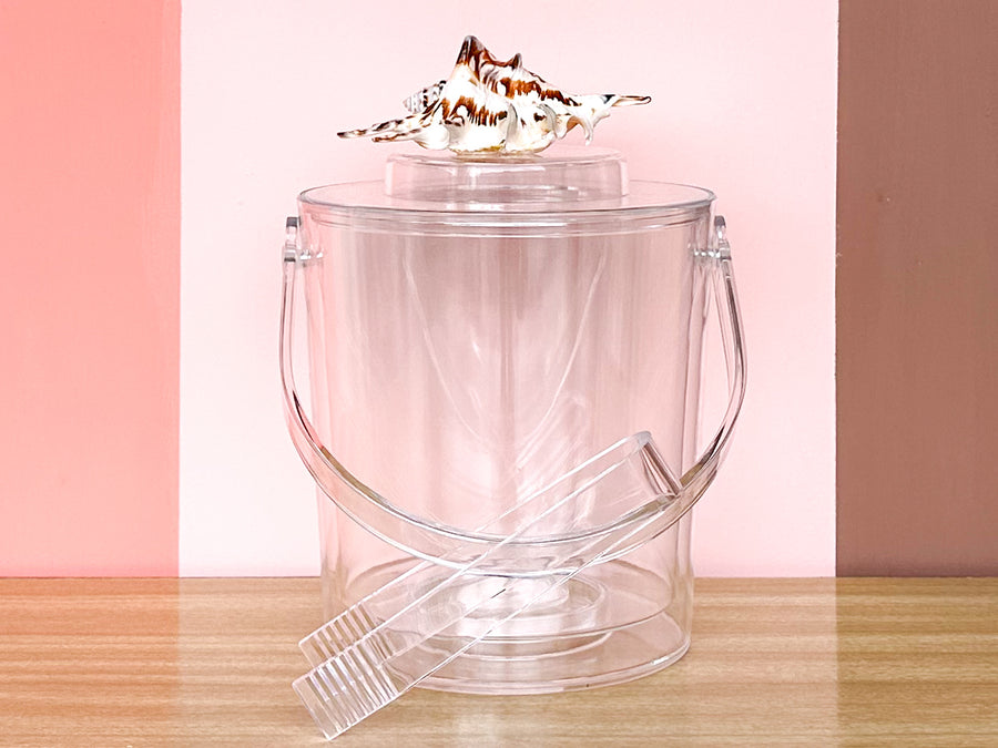 Spider Shell Lucite Ice Bucket