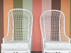 Pair of Fab Hooded Rattan Chairs