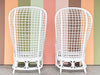 Pair of Fab Hooded Rattan Chairs