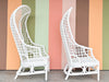 Pair of Fab Hooded Rattan Chairs