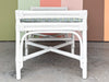 Pretty Painted Rattan Bench