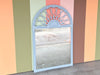 Newly Painted Coastal Style Rattan Sunburst Mirror