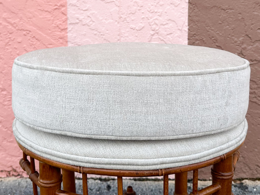Faux Bamboo Ottoman
