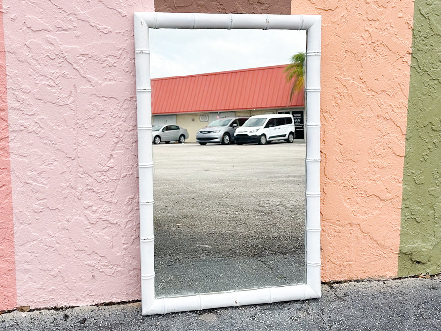 Faux Bamboo Mirror