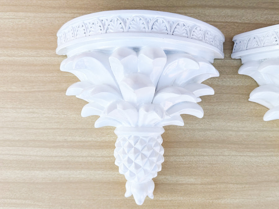 Pair of Pineapple Wall Shelves