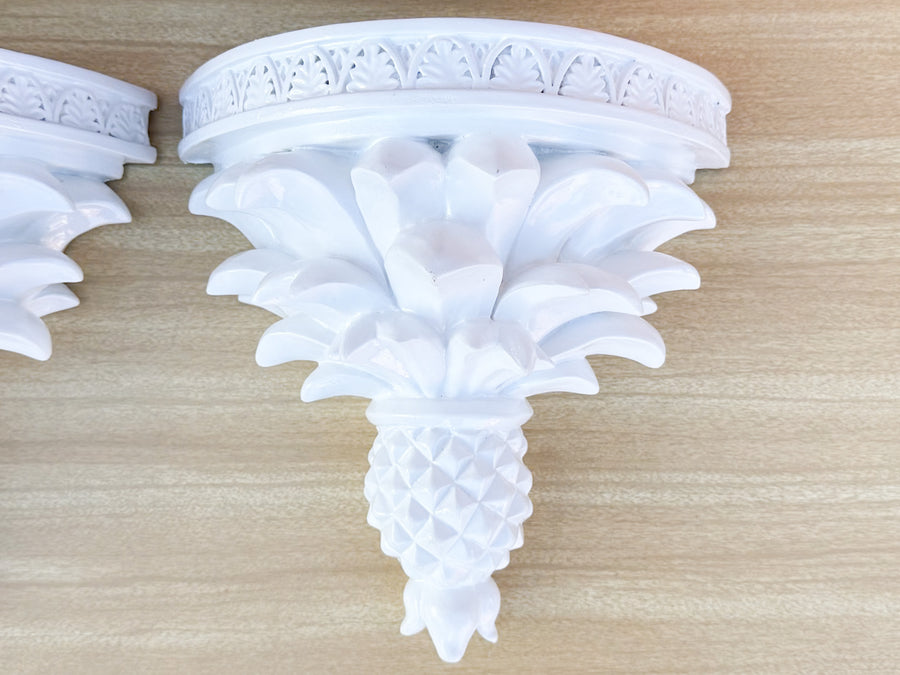 Pair of Pineapple Wall Shelves