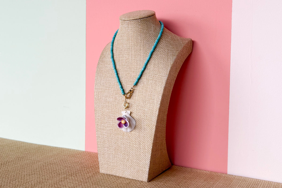 Palm Beach Regency's Turquoise Gemstone and Shell Necklace
