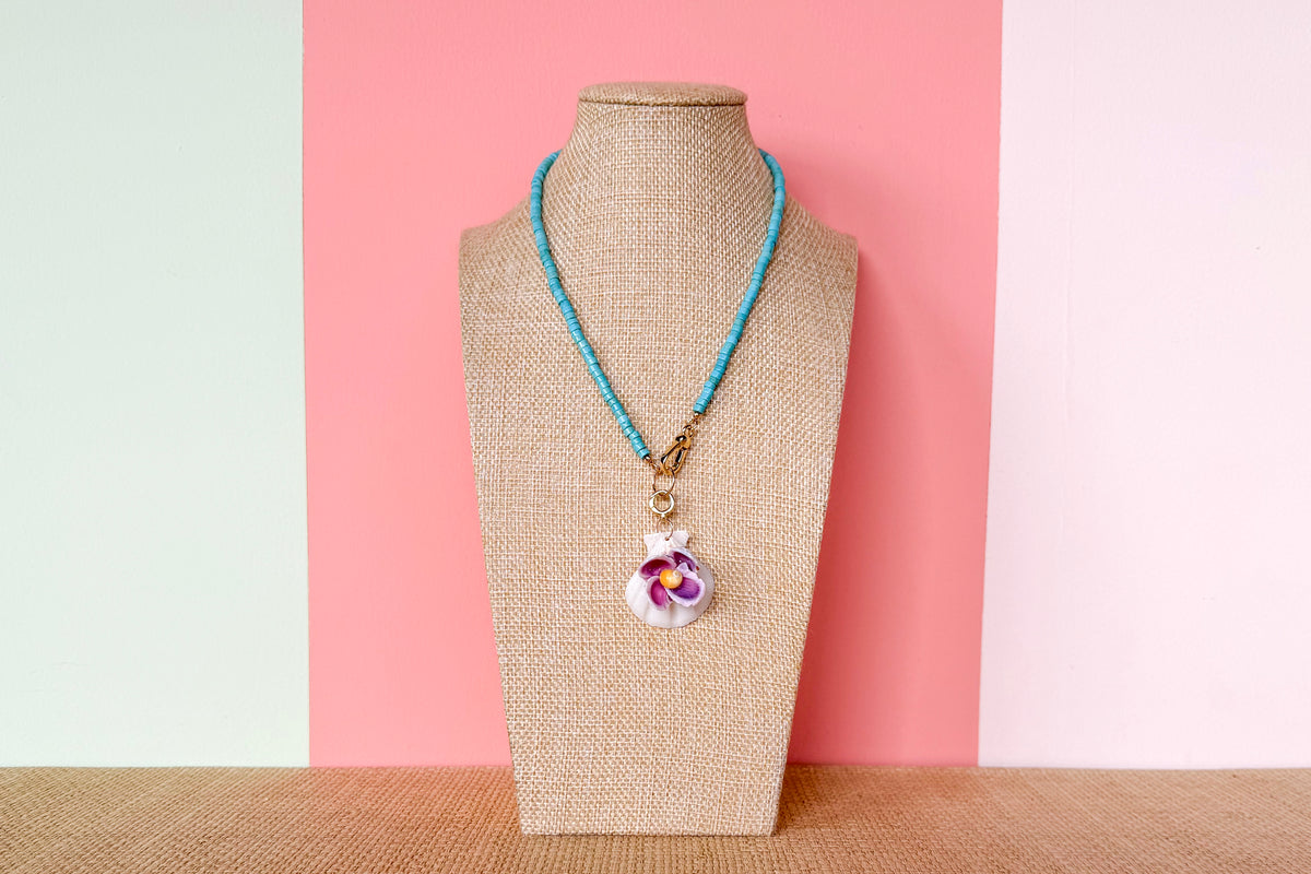 Palm Beach Regency's Turquoise Gemstone and Shell Necklace
