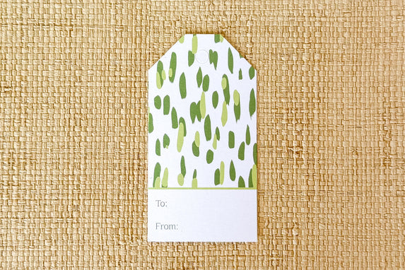 Set of Ten Clubhouse Green Gift Tags