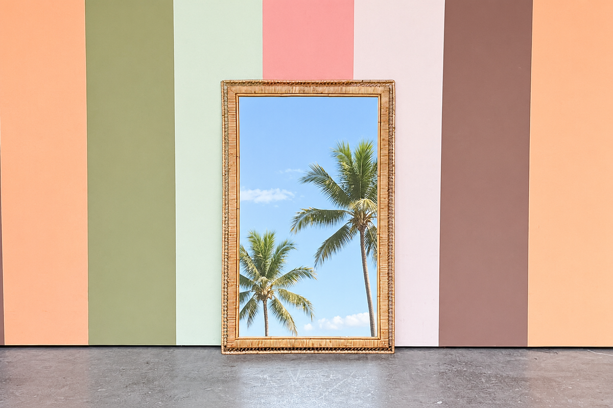 Coastal Rattan Mirror