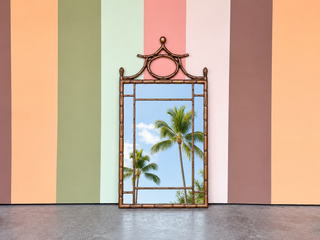 Faux Bamboo Pagoda Mirror