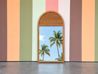 Coastal Cool Rattan Mirror