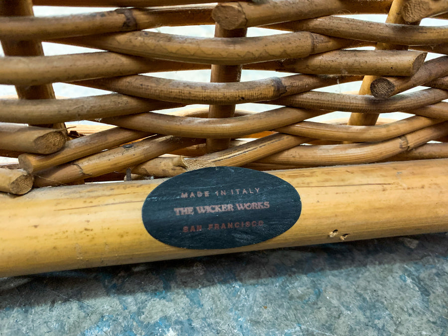 Pair of Wicker Works Rattan Lounge Chairs