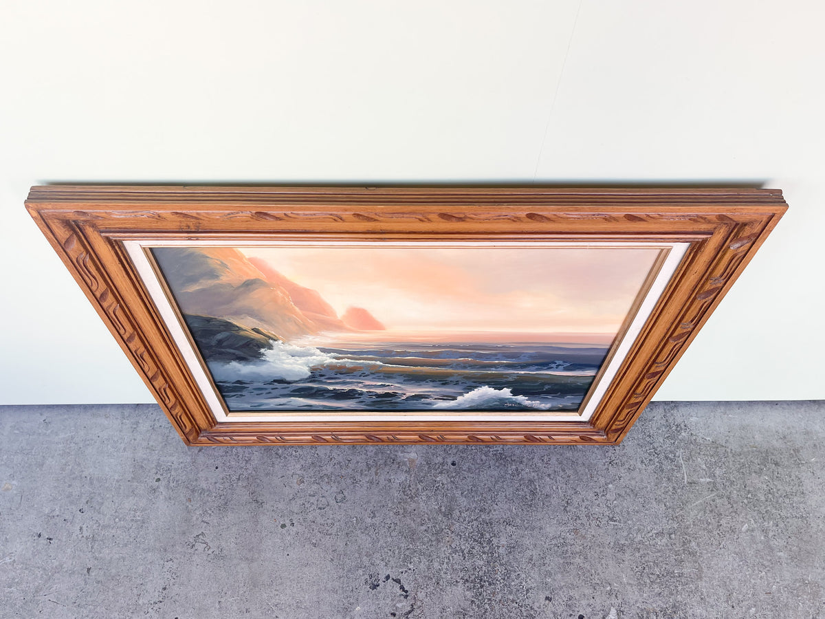Coral Sunset Seascape Original Art