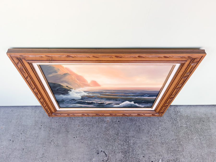 Coral Sunset Seascape Original Art
