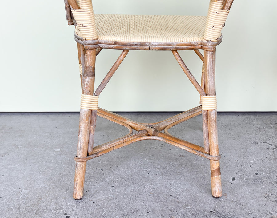 Pair of Maison Drucker Rattan Bistro Chairs