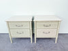 Pair of Seafoam Faux Bamboo Nightstands