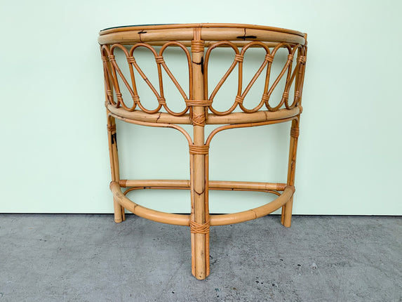 Island Chic Rattan Demilune