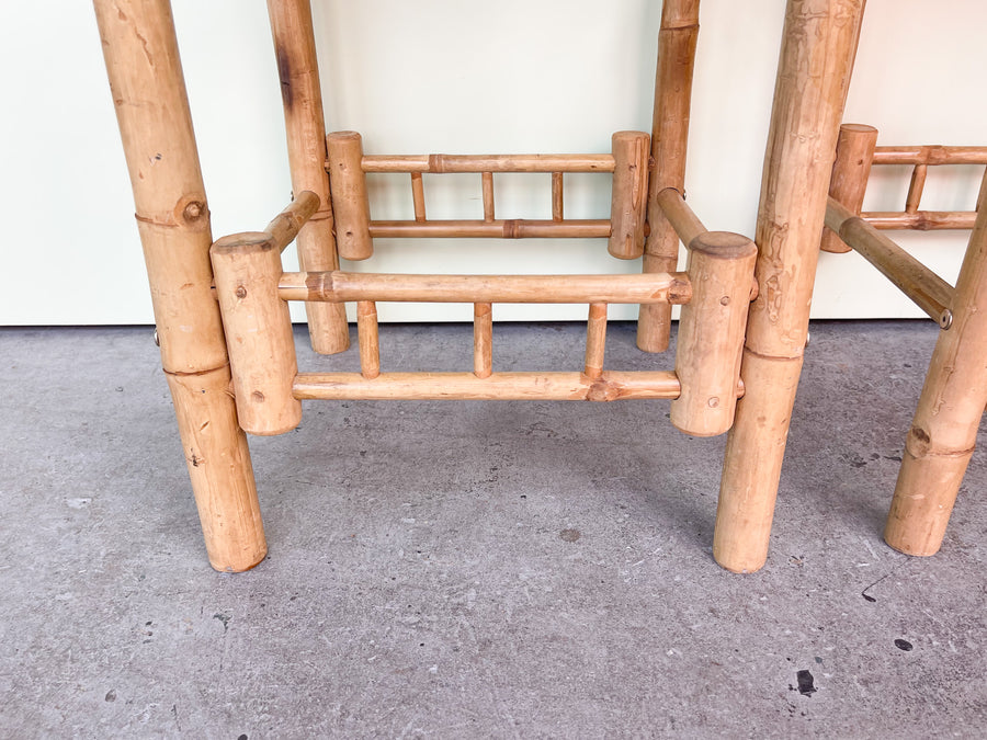 Pair of Tiki Chic Bamboo Stools