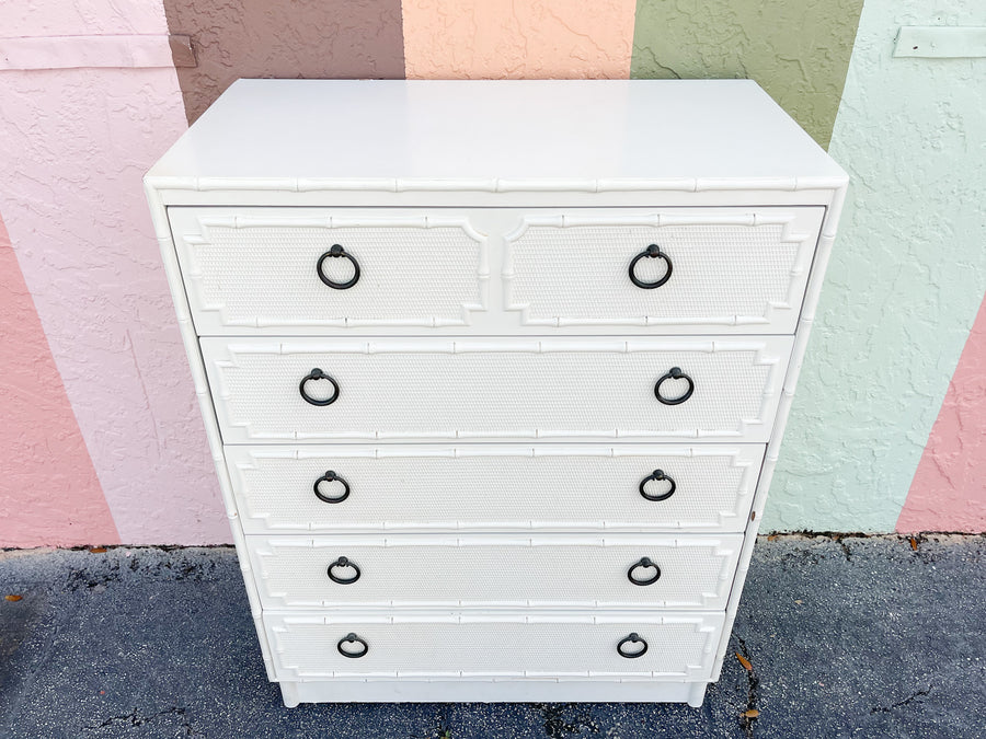 Palm Beach Faux Bamboo Tall Chest