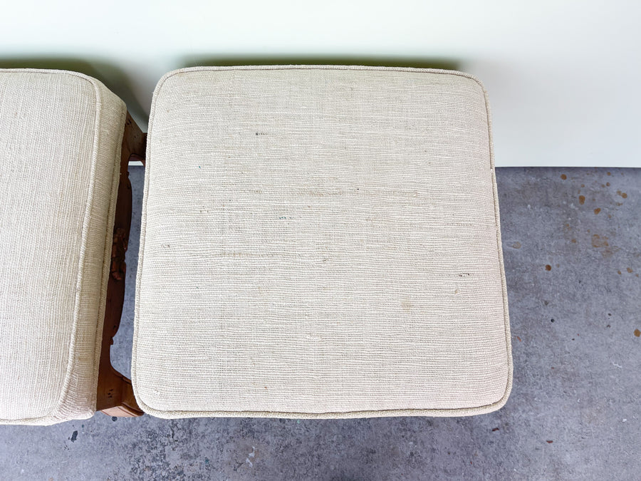 Pair of Shell Motif Stools