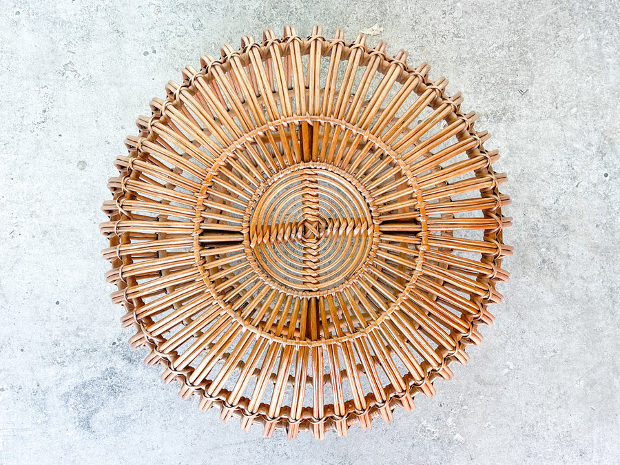 Albini Style Rattan Ottoman