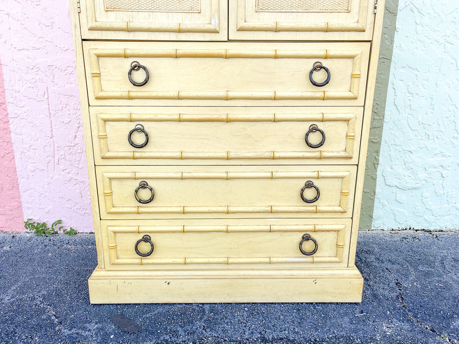 Faux Bamboo Armoire