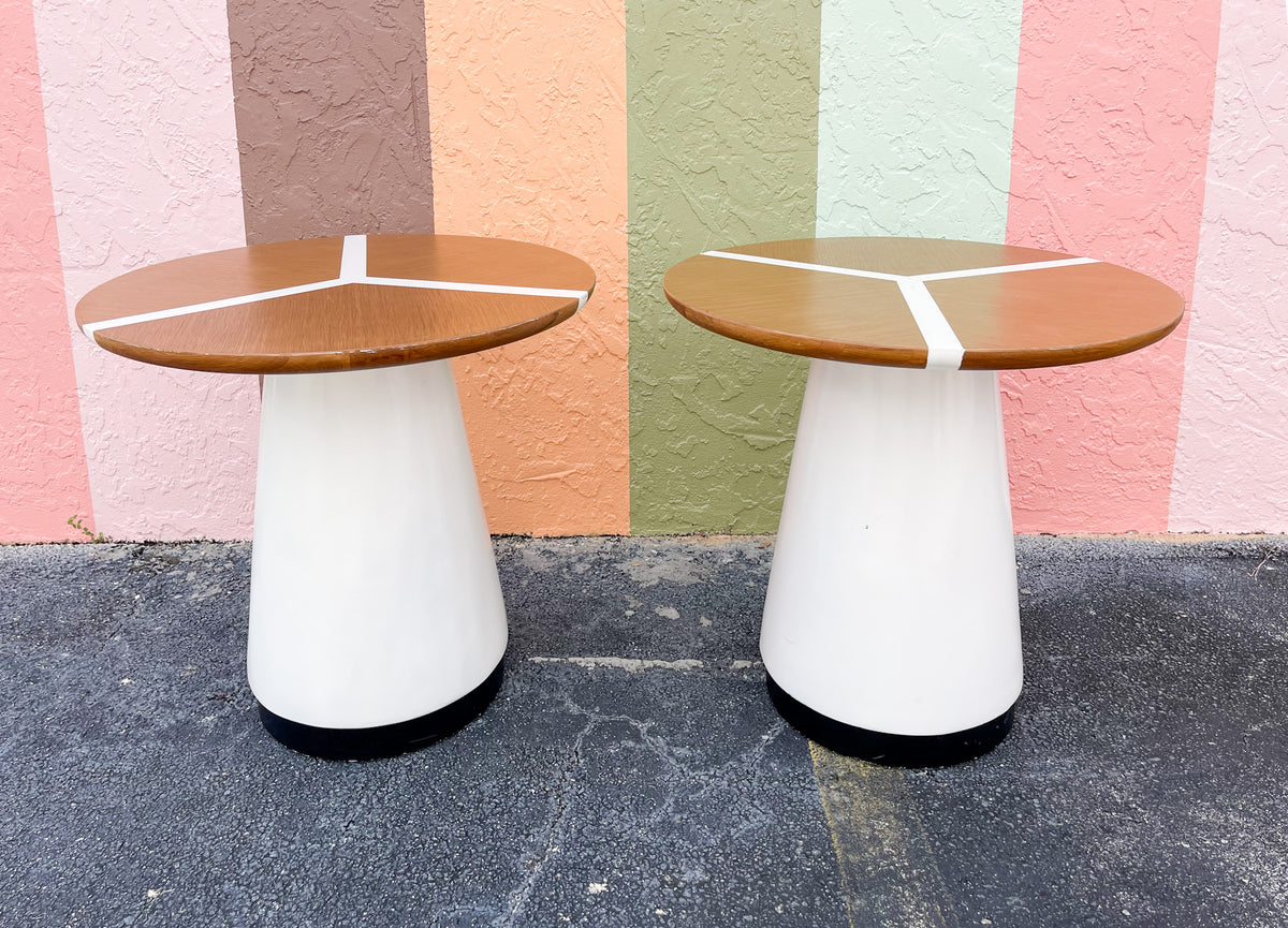 Pair of Modern Peace Sign Tables