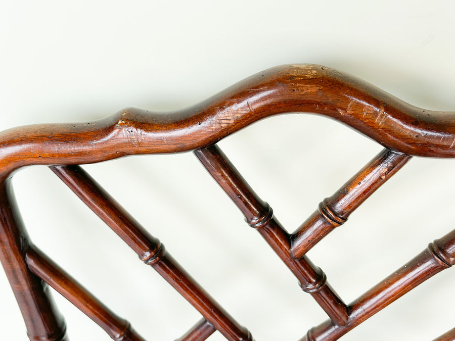 Pair of Faux Bamboo Chippendale Chairs