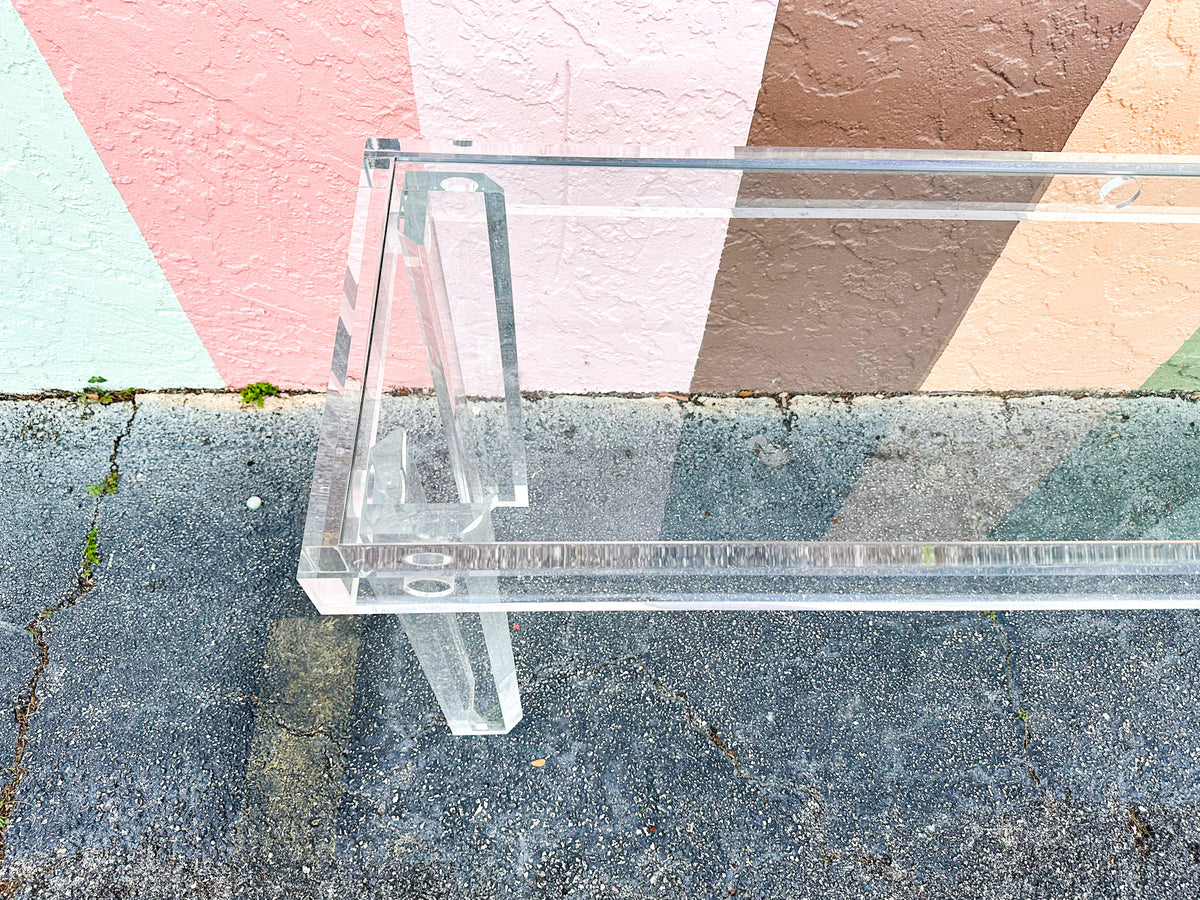 Glam Lucite Regency Console