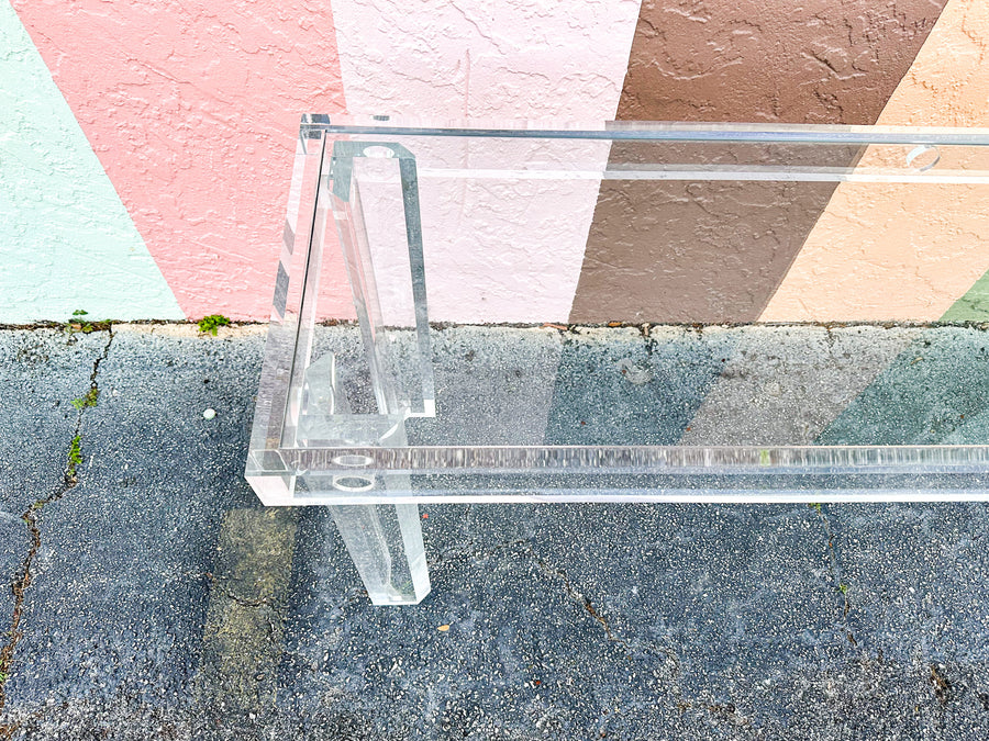 Glam Lucite Regency Console