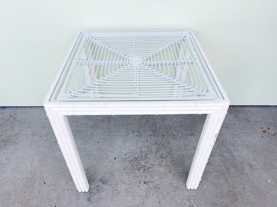 Palm Beach Chic Faux Bamboo Game Table