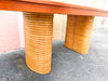 Fabulous Rattan and Mahogany Top Dining Table