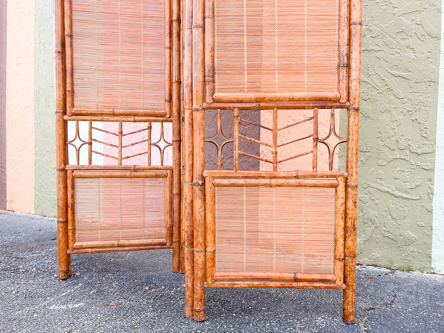 Four Panel Brighton Style Rattan Screen