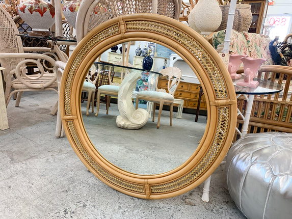 Islandy Round Rattan Mirror