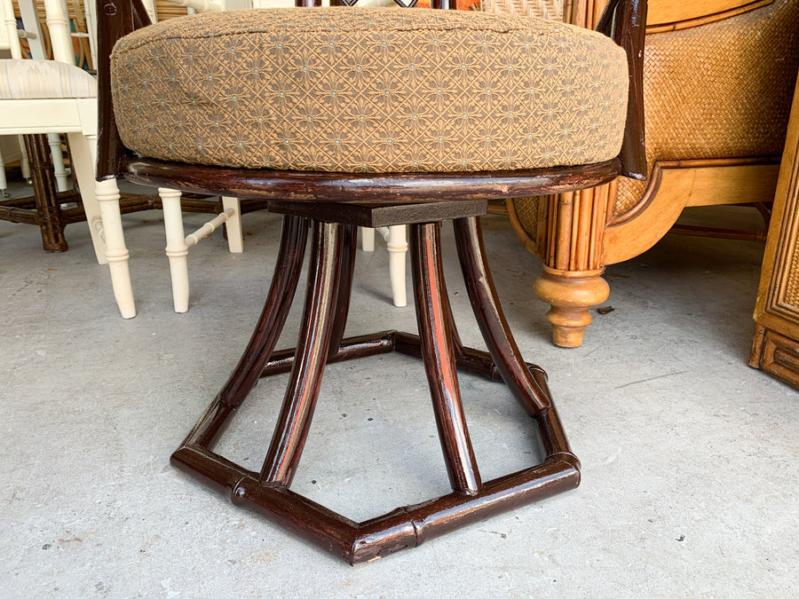 Pair of Rattan Swivel Chairs