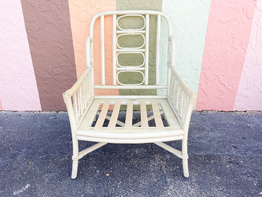 Pair of Ficks Reed Wingback Chairs