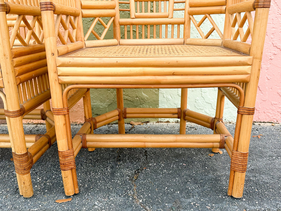 Pair of Brighton Style Rattan Chairs