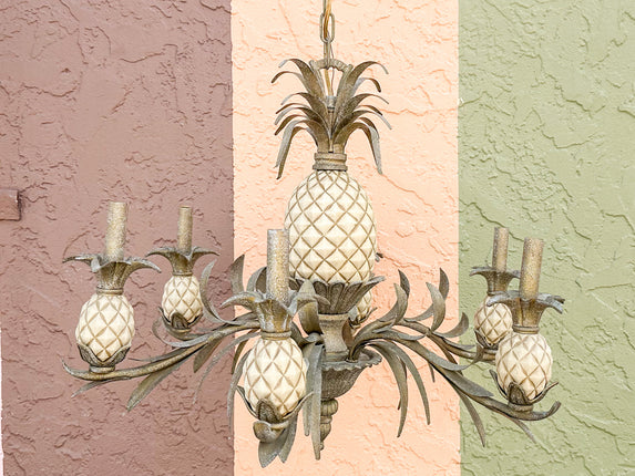 Tole Pineapple Chandelier