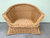 Oversized Wicker Chair and End Table