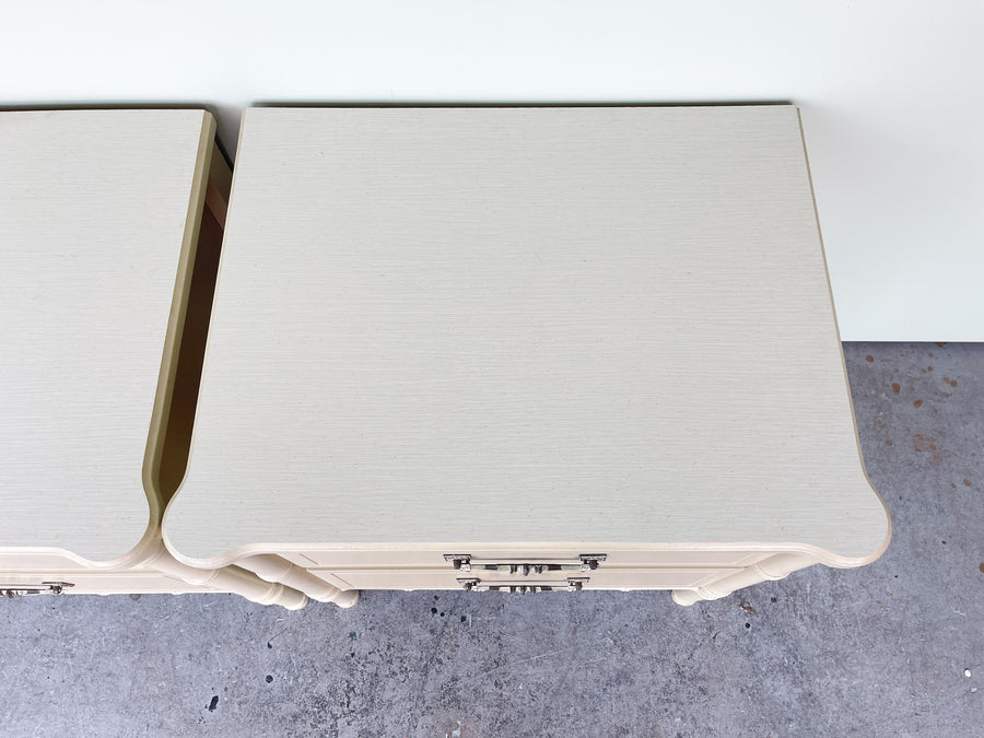 Pair of Faux Bamboo Nightstands