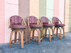 Set of Four Rattan Counter Stools