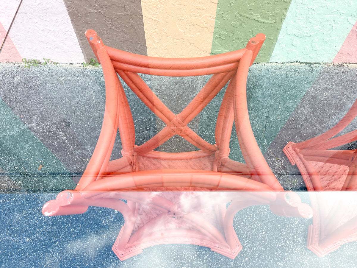 Coral Reefer Rattan Table