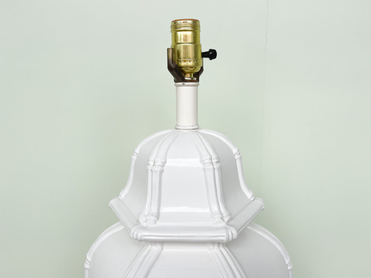 Italian Faux Bamboo Ginger Jar Lamp