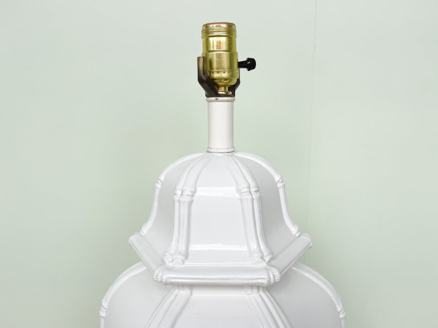 Italian Faux Bamboo Ginger Jar Lamp