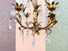 Petite Italian Gilt Chandelier with Crystals