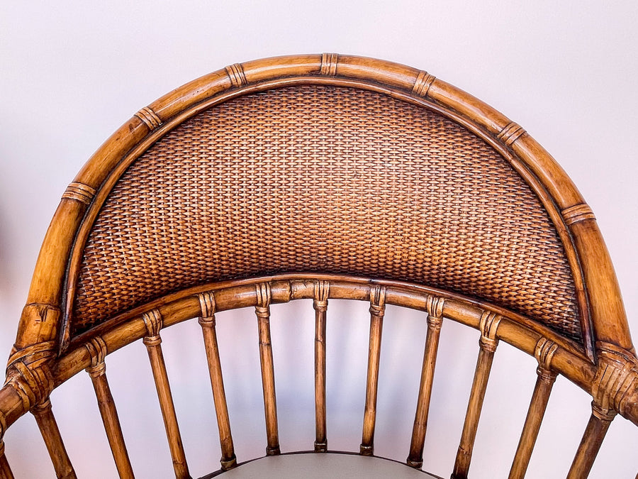 Pair of Island Chic Rattan Chairs