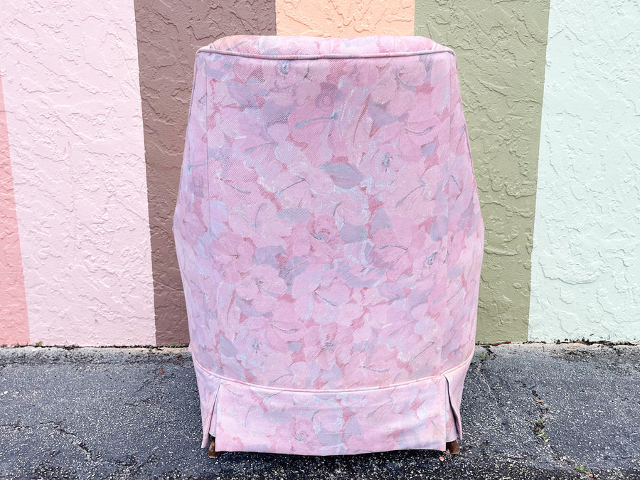Pair of Pink Chic Floral Upholstered Chairs