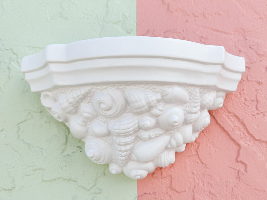 Pair of Coastal Shell Wall Shelves